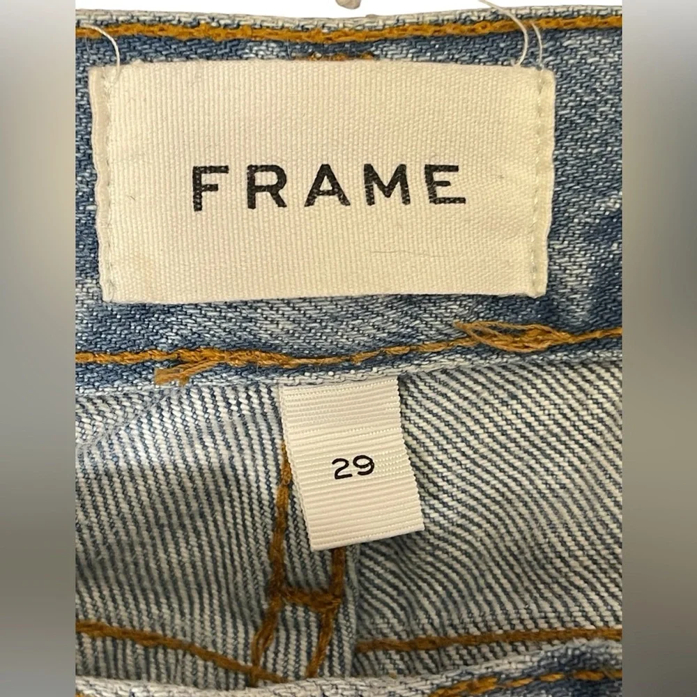 FRAME Jeans size‎ 29 Le Piper High Rise Light Wash Raw Hem Jeans 🩵🩵